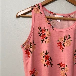 Pink Floral Summer Tank Top LLR